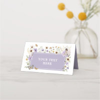 Dusty Purple Fairy Wildflower Birthday Food Label