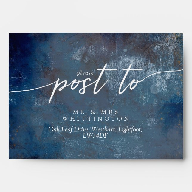 Dusty Purple Floral Garden Wedding Envelope (Front)