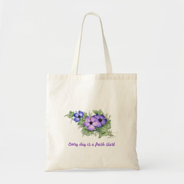 Dusty purple flowers Tote Bags (Front)