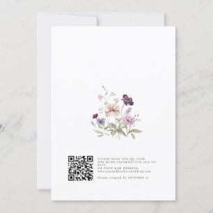Dusty Purple Lavender Wildflower Garden Wedding Invitation