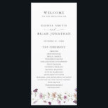 Dusty Purple Lavender Wildflower Garden Wedding  Program<br><div class="desc">Capture the beauty of nature on your special day with our exquisite wildflower watercolor wedding program. Elegant, unique, and blooming with love. Use the text fields to personalise your design with your own wording and details. If you want to change the font style, colour or text placement, simply click the...</div>