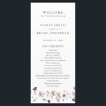 Dusty Purple Lavender Wildflower Garden Wedding  Program<br><div class="desc">Capture the beauty of nature on your special day with our exquisite wildflower watercolor wedding program. Elegant, unique, and blooming with love. Use the text fields to personalise your design with your own wording and details. If you want to change the font style, colour or text placement, simply click the...</div>