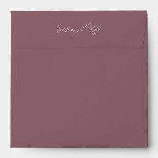 Dusty Red Solid Stationery Coloured Envelope