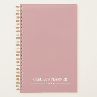 Dusty Rose 2026 Planner | Custom Name & Year