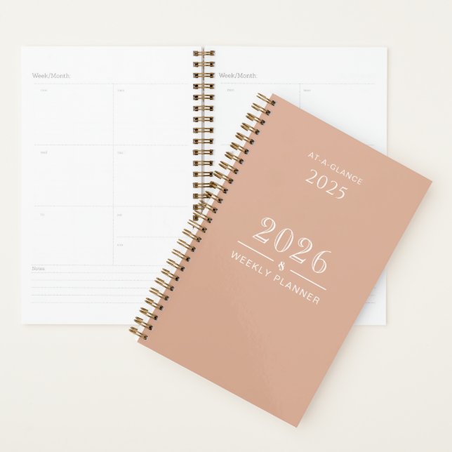 Dusty Rose 5.5x8.5 Weekly Planner (Display)