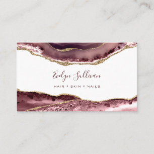 dusty rose Agate Business Card