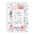 Dusty Rose and Dusty Blue Flowers Elegant Wedding