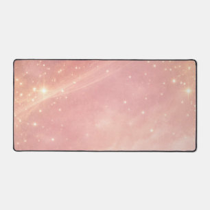 Dusty rose and moon milk sparkles AI art Desk Mat