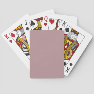 Dusty Rose B48E92 Colour - Option to Add Name Playing Cards