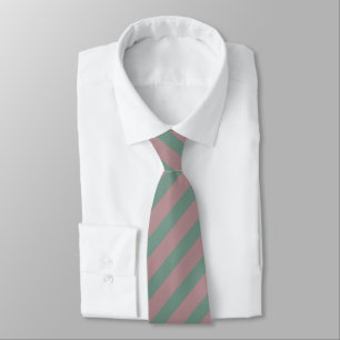 Dusty Rose B48E92 / Green Clover 769789 Stripes Tie