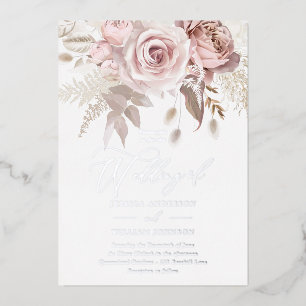 Dusty Rose & Blush Floral Wedding Silver