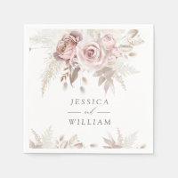 Dusty Rose Blush Ivory Floral Wedding Reception