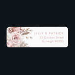 Dusty Rose & Blush Modern Wedding Return Address Return Address Label<br><div class="desc">Dusty Rose & Blush Modern Wedding Return Address label

See matching collection in Niche and Nest Store</div>