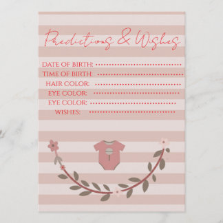 Dusty Rose Blush Pink Stripes Baby Girl Shower