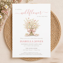Dusty Rose Boho Wildflower Meadow Baby Shower