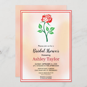 Dusty rose botanical boho floral Bridal Shower Invitation