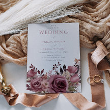 Dusty Rose & Burgundy Boho Floral Wedding