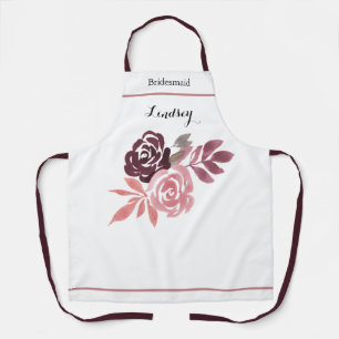 Dusty Rose Burgundy Bridesmaid Apron