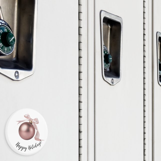 DUSTY ROSE CHIC HOLIDAYS MAGNET (In Situ (Locker))