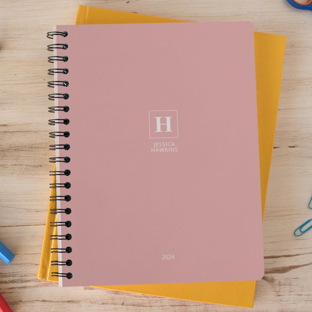 Dusty Rose Classic Monogram Personal Weekly Planner (Creator Uploaded)