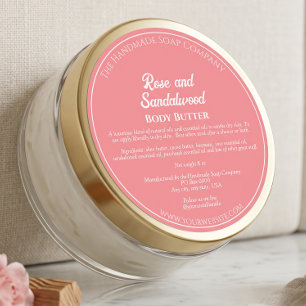 Dusty Rose Cosmetics Jar Label w Ingredients