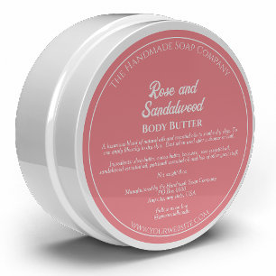 Dusty Rose Cosmetics Jar Label w Ingredients