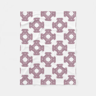 Dusty Rose Damask Pattern Fleece Blanket