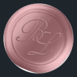 Dusty Rose Double Monogram Faux Wax Seal Stickers<br><div class="desc">These elegant traditional style script 2 Letter double Monogram Faux Wax Seal Stickers in the Dusty Rose Pink colorway will make the perfect finishing touch to your save the dates, wedding invitations, or other special occasion stationery. Seal your envelopes or favour bags easily and beautifully with the look of real...</div>