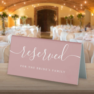 Dusty Rose Elegant Script Wedding Reserved