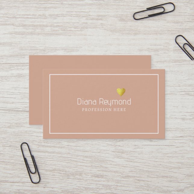 Dusty Rose Elegant Woman Professional Business Card (Front/Back In Situ)