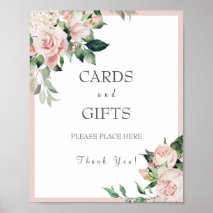 Dusty Rose Floral Bridal Shower Gift Poster