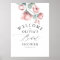 Dusty Rose Floral Elegant Bridal Shower Welcome