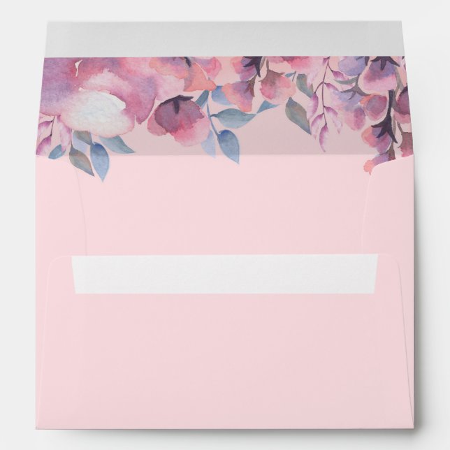 Dusty Rose floral  Envelope (Back (Bottom))