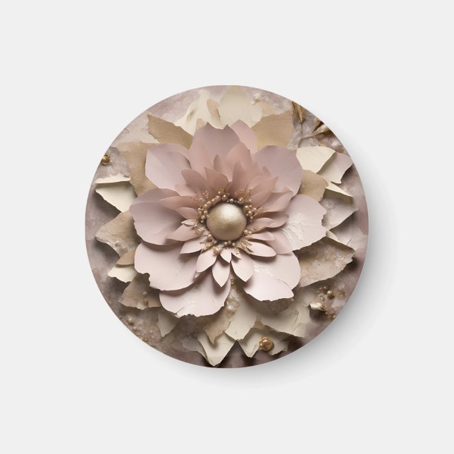 Dusty Rose Floral - Magnet  (Front)