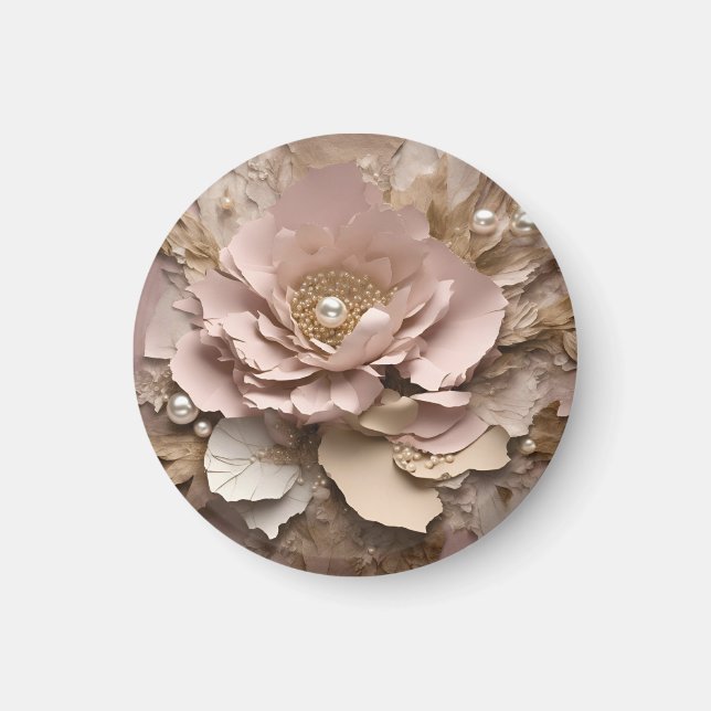 Dusty Rose Floral - Magnet (Front)