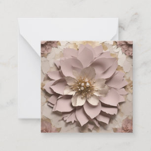 Dusty Rose Floral Note Card - Any Occasion