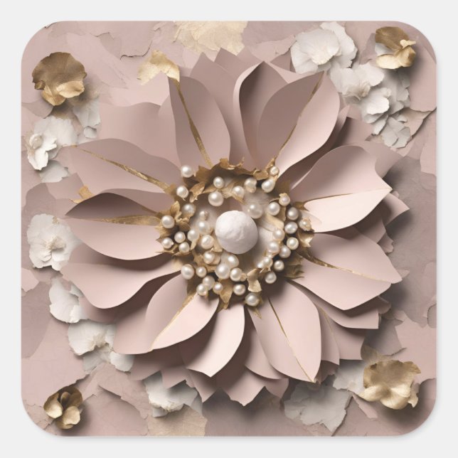 Dusty Rose Floral - Sticker  (Front)