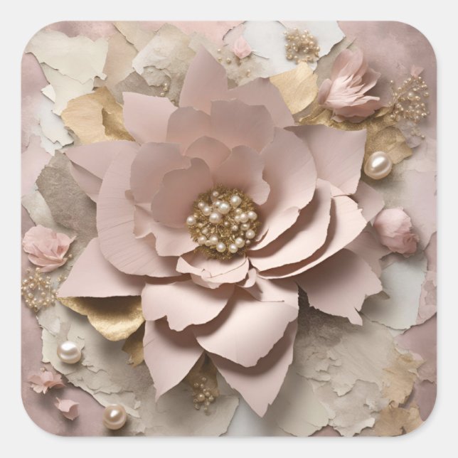 Dusty Rose Floral - Sticker (Front)