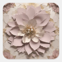 Dusty Rose Floral - Sticker 