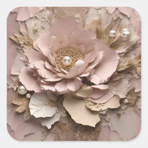 Dusty Rose Floral - Stickers