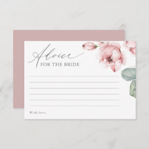 Dusty Rose Flower Advice for the Bride Bridal Card