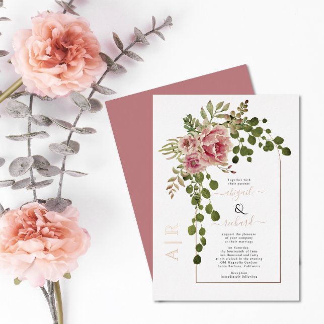 Dusty rose flowers and arch wedding real rose gold (Creator Uploaded)