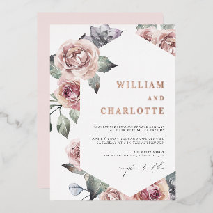 Dusty Rose Foliage Modern Wedding