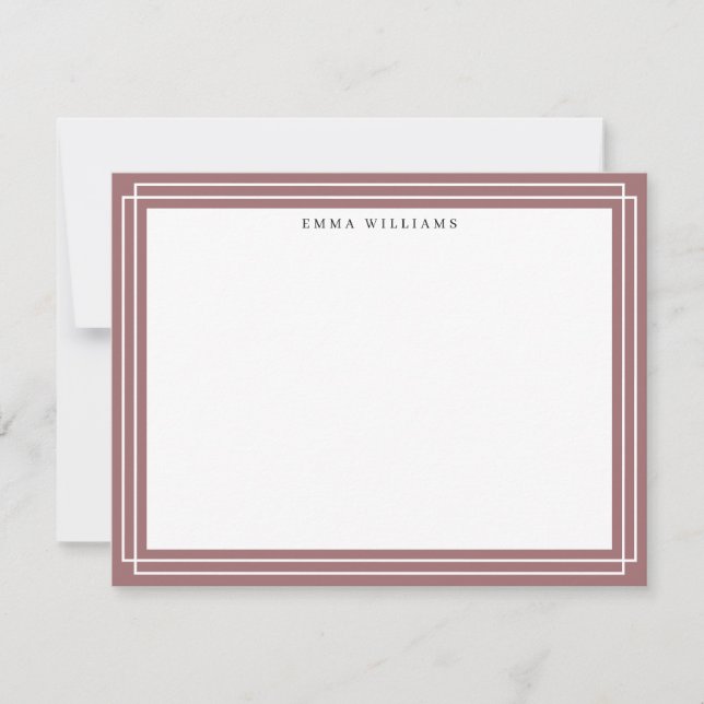 Dusty Rose Frame Note Card (Front)