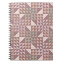 Dusty Rose Geometric Quilt Pattern