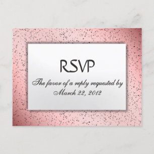 Dusty Rose Glitter Menu RSVP
