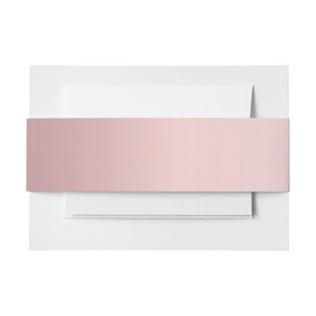 Dusty rose gradient wedding invitation belly band (Front Example)