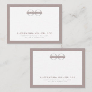 Dusty Rose Grey Corporate Logo Branded Dual Sided Card
