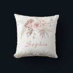 Dusty Rose & Ivory Floral Gift Birthday Name Cushion<br><div class="desc">Dusty Rose & Ivory Floral Gift Birthday Name Throw Pillow

We also have plenty of other Invitation and collections.</div>