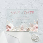 Dusty Rose & Ivory Save The Date Wedding Acrylic Invitations<br><div class="desc">Dusty Rose & Ivory Save The Date Wedding Acrylic Invitations

See matching collection in Niche and Nest Store</div>